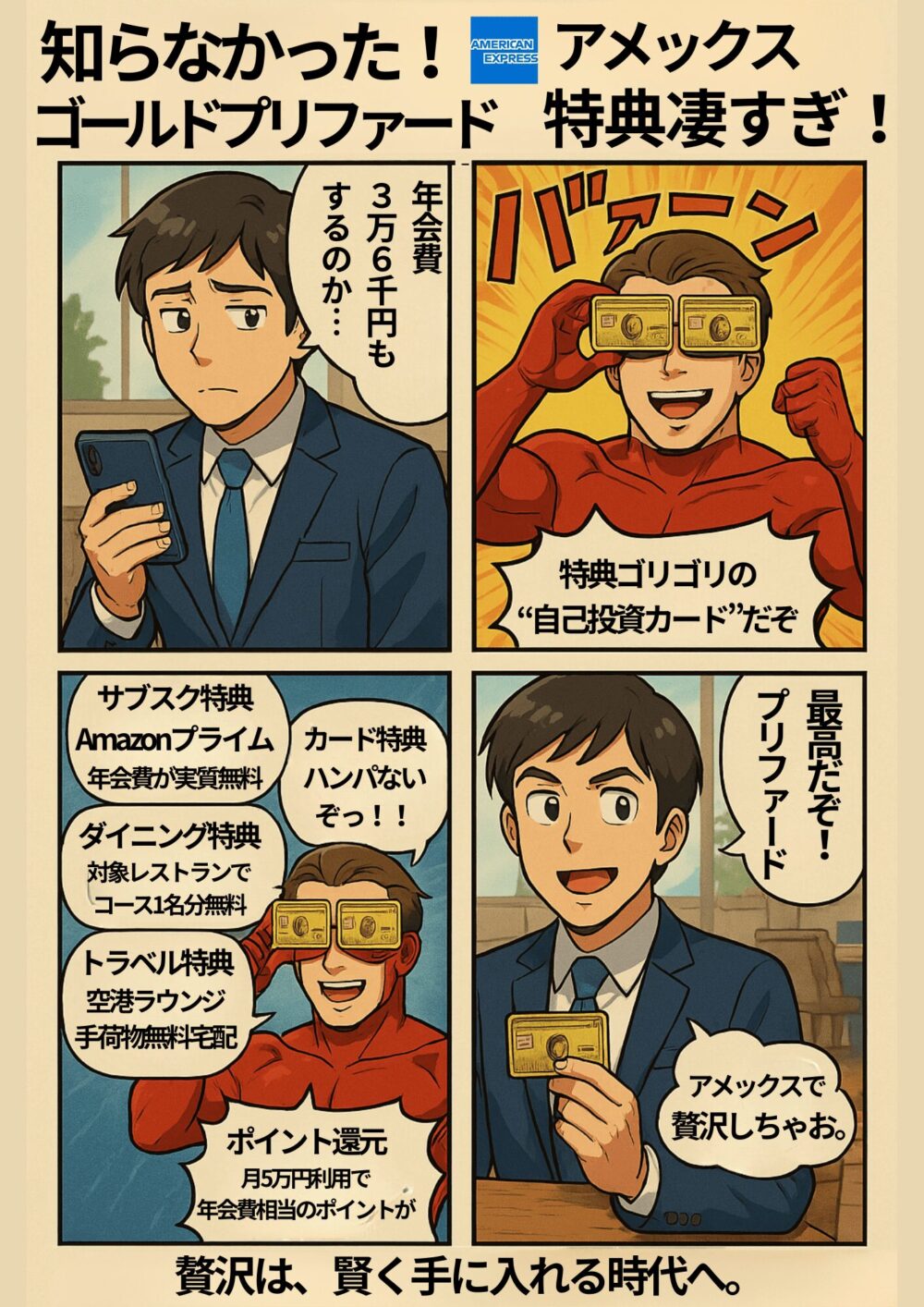 アメックスゴールドプリファード特典凄すぎ!