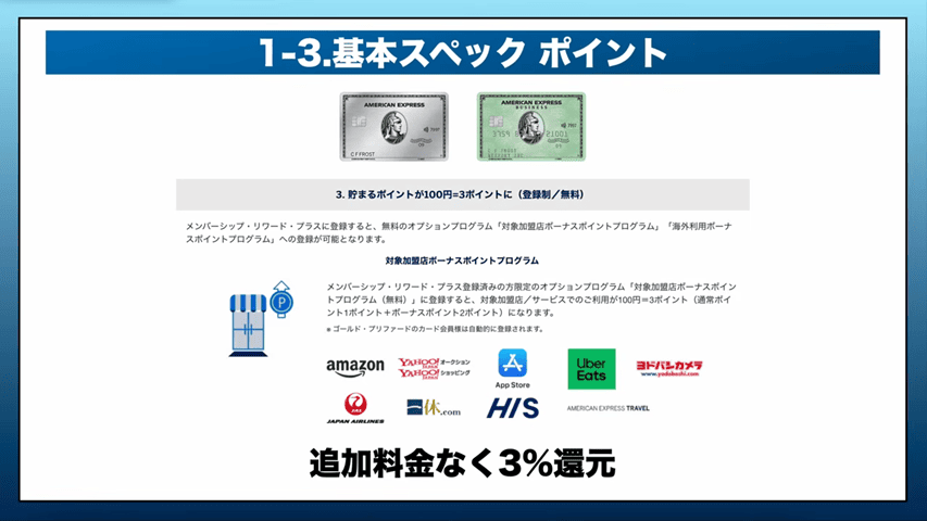 アメックス・プラチナとビジネス・グリーンも保有している場合