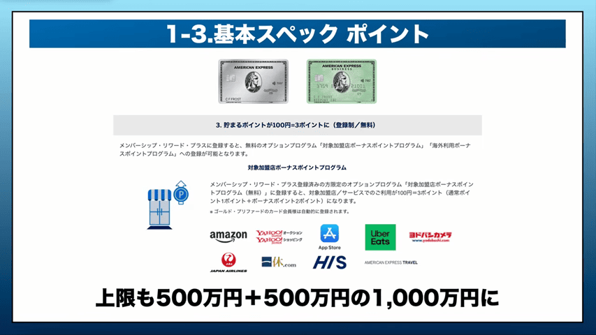 アメックス・プラチナとビジネス・グリーンも保有している場合