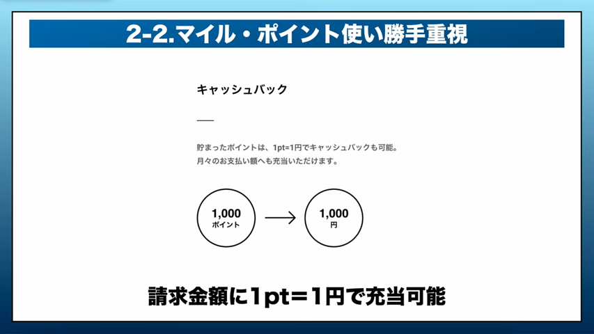 ポイントの使い勝手