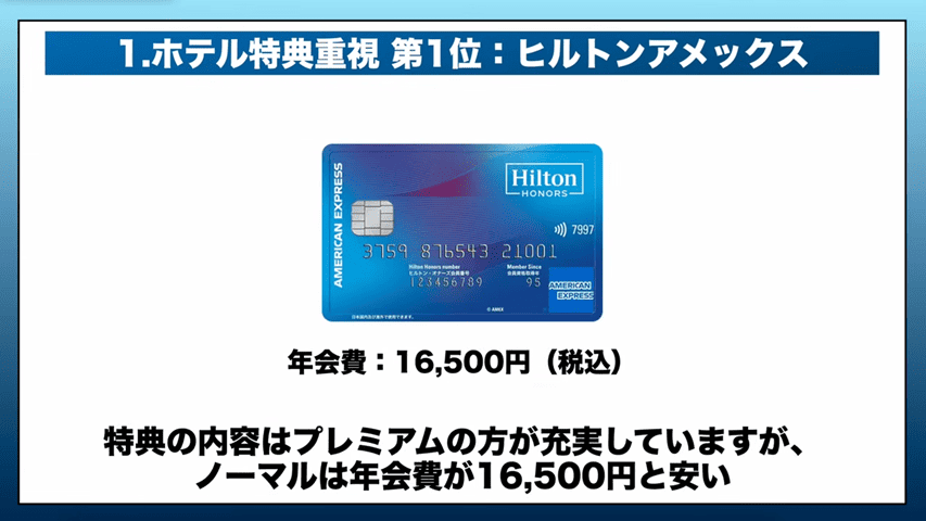 ヒルトンアメックス