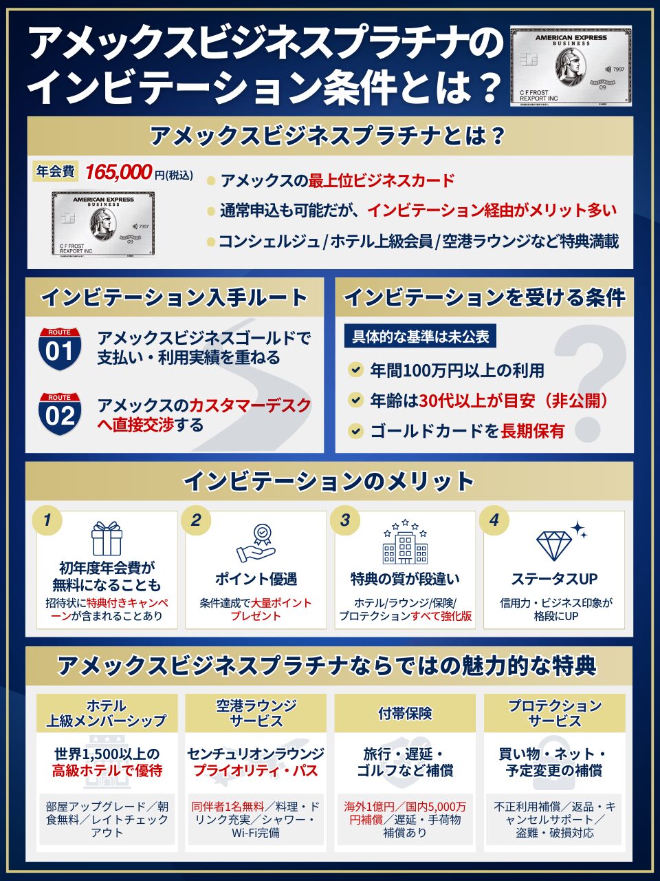アメックスビジネスプラチナのインビテーションを獲得！入手方法や流れ、メリットを解説